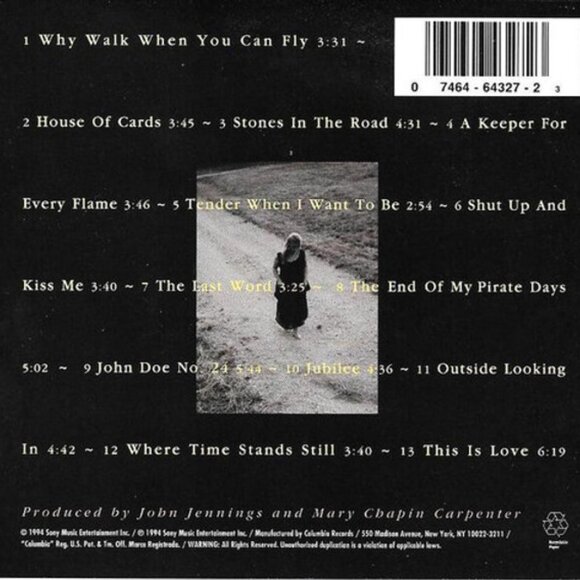 Mary Chapin Carpenter – Stones In The Road (1994) CD New Factory Sealed - Picture 2 of 2